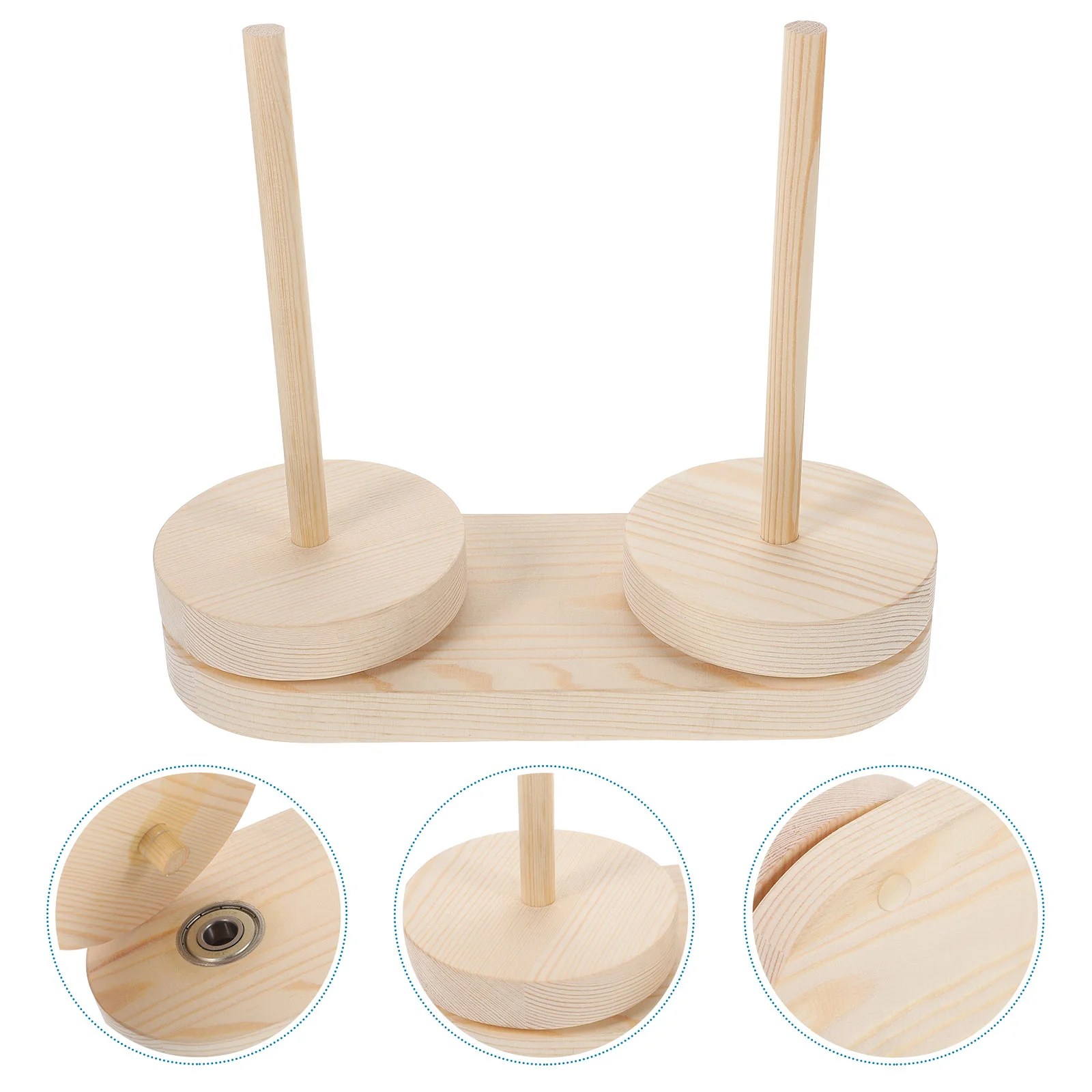 

Winding Wool Spool Wooden Rotatable Rack Rotary Tools Portable Yarn Ball Rotating Organiser Organizer Wire