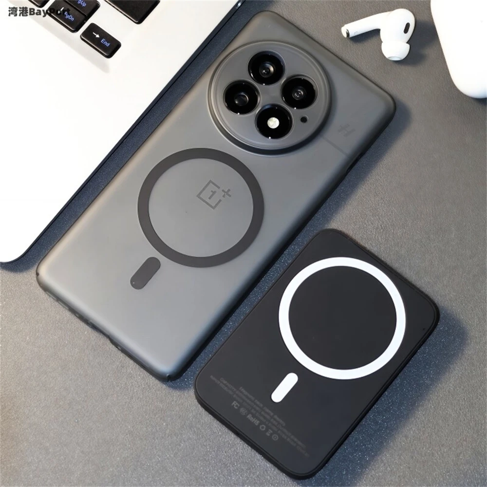 Фото Магнитный ультратонкий полупрозрачный чехол для телефона Oneplus 13 12 One Plus Ace 5 3 Pro 1+ 12, матовый прозрачный противоударный чехол Magsafe №1