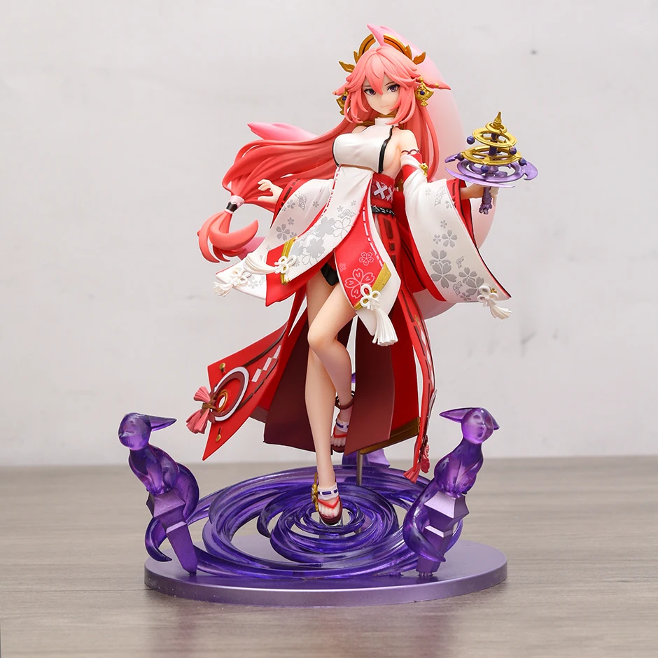 

24 см, фигурка Genshin Impact Yae Miko из ПВХ, модель игрушечной коллекционной статуи