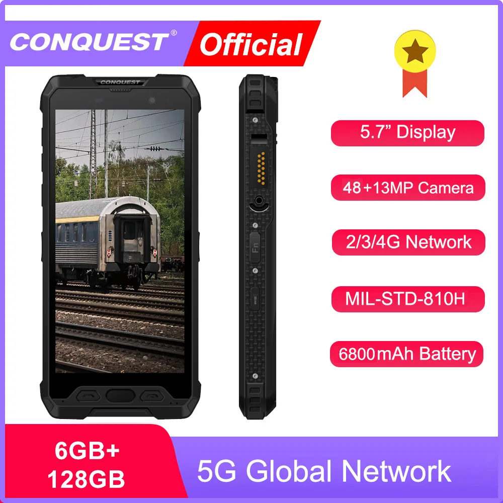 CONQUEST S28 5G IP68 водонепроницаемый смартфон телефон с идентификацией по лицу и