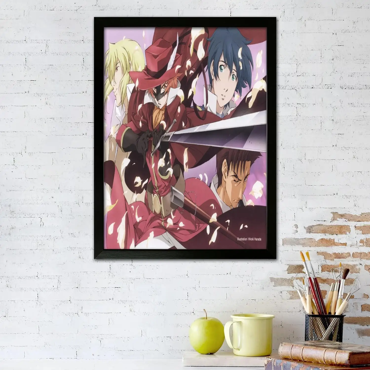 Юльет манга холст художественный постер настенное искусство печать с