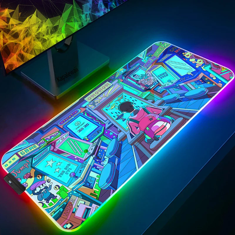 

RGB-коврик для мыши игровой со светодиодсветодиодный подсветкой, XXL
