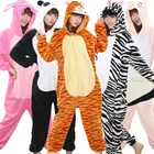 Тигр кигуруми Единорог комбинезон взрослые подростковые женские пижамы забавная фланелевая теплая мягкая одежда для сна комбинезон