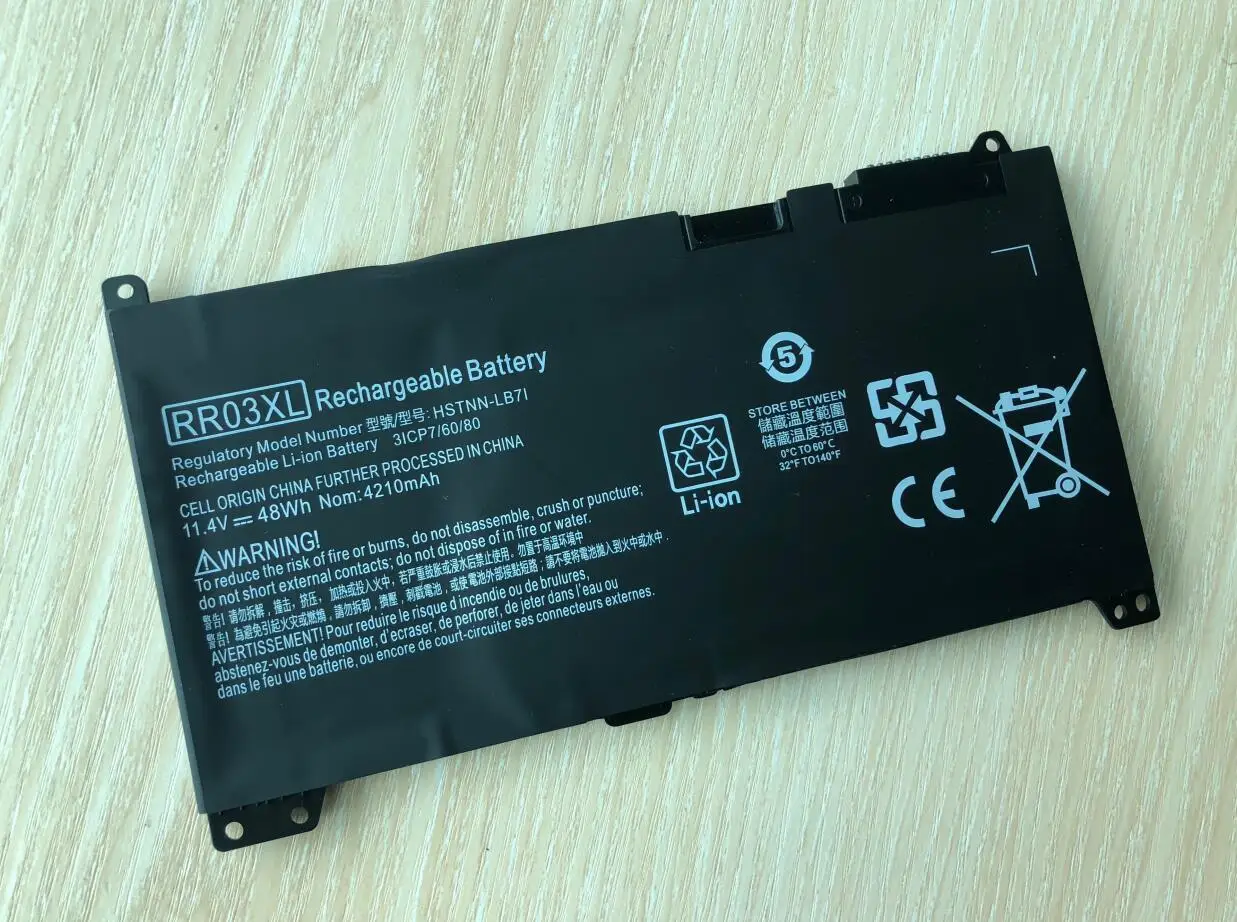 Новый аккумулятор для ноутбука RR03XL HP ProBook 430 435 440 450 455 470 G4 G5 HSTNN-PB6W HSTNN-UB7C HSTNN-LB71 851477