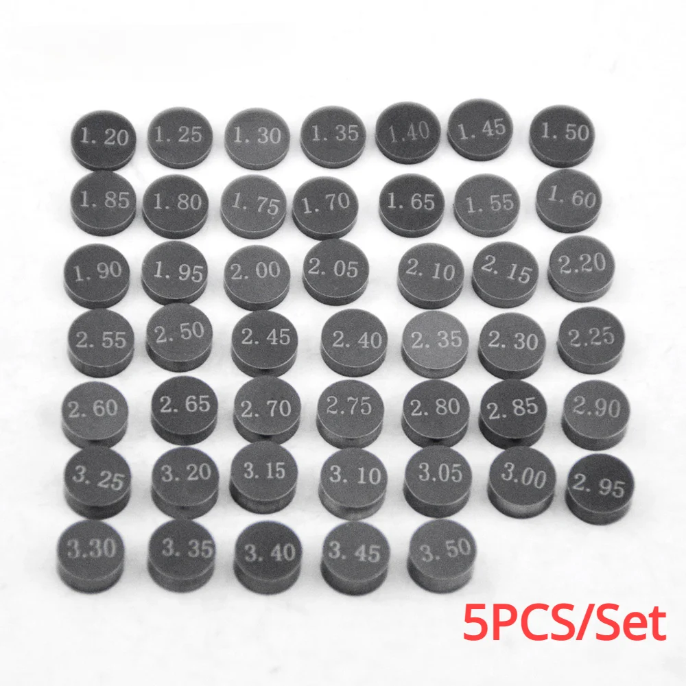 

5 шт. 1,20-3,50 мм детали двигателя мотоцикла Регулируемая прокладка клапана Shim 7,48 мм комплект для Honda Suzuki Yamaha Kawasaki ER6N