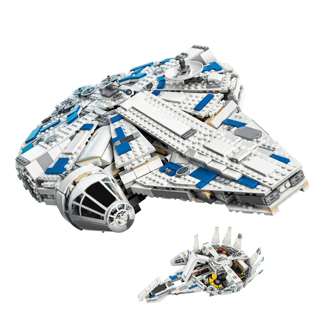 

FIT 75212 1498PCS Star Space Wars Kessel Run Millennium Falcon Ship Fighter Figures Building Block Brick Gift Kid Boys Toy set