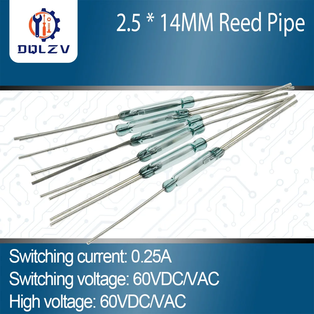 

5PCS 100% original Reed Switch 3 pin 2.5X14MM Magnetic Switch Normally Open and Normally Closed Conversion