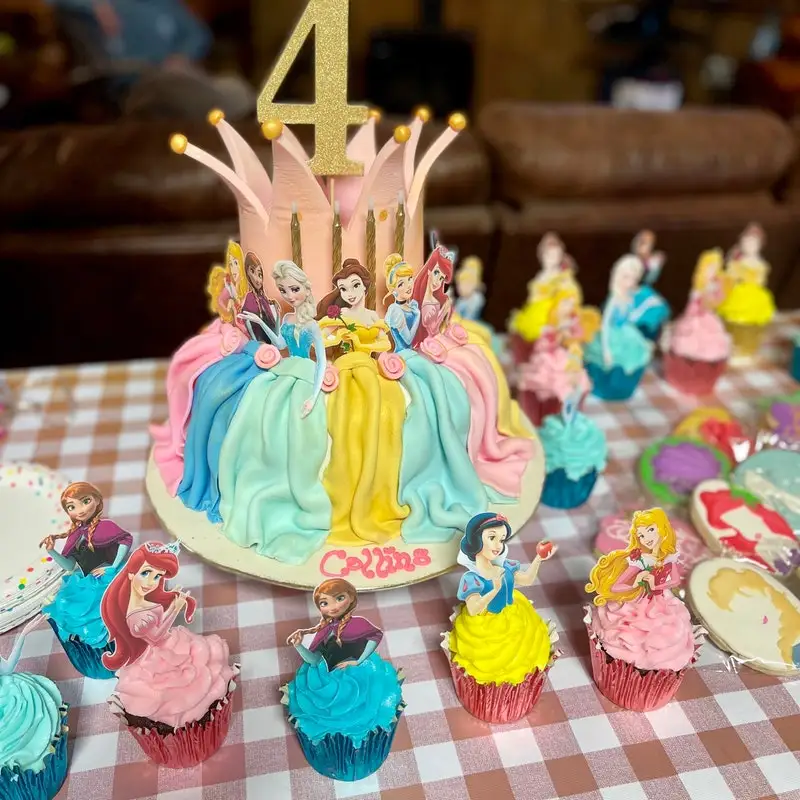 Белые украшения для торта принцессы в виде снега праздничные топперы девочек