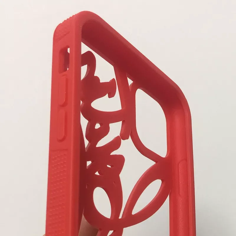 

Luxury 3D Carved Hollow Non-slip Design Case for iPhone 13 12 11 Pro XS Max Top Quality Sneaker Phone Cover Accessory Bumper