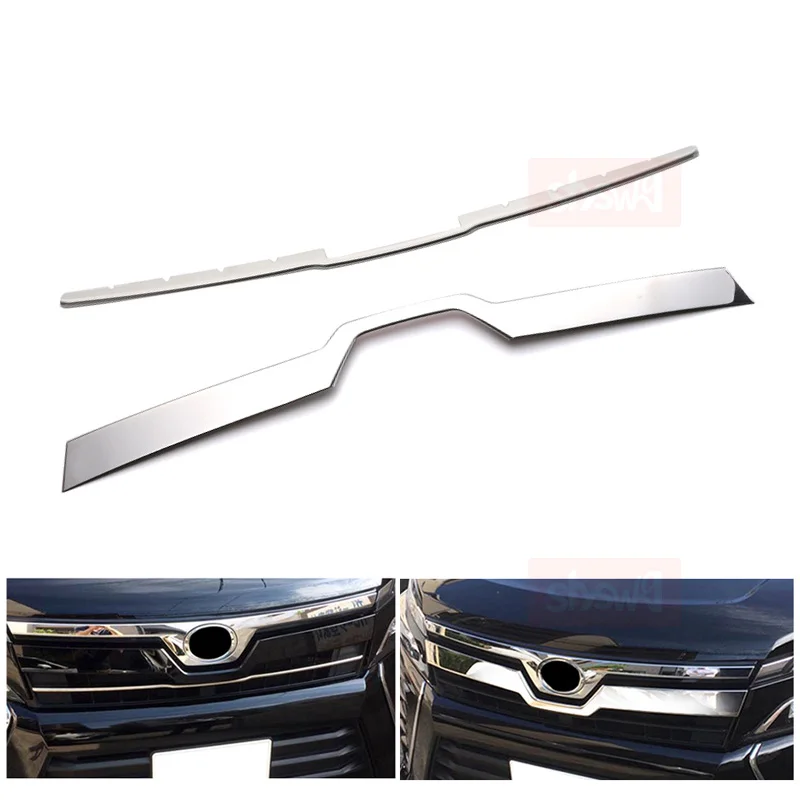 

Эмблема передней отделки SUS304, внешние аксессуары для Toyota Voxy 80, Модифицированная новая декоративная яркая полоса с логотипом автомобиля