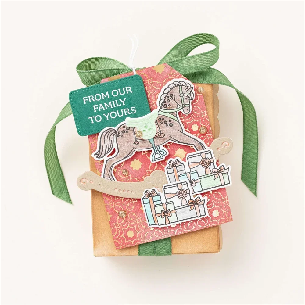 Рождественская елка печенье прозрачные штампы и высечка венок штамп с кленовым