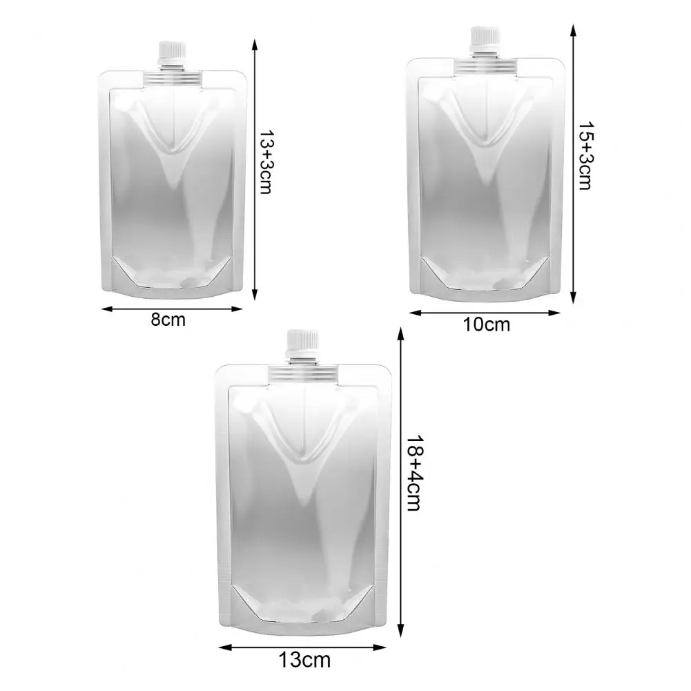 10 Pcs Brilliant Liquid Spout Bags Multifunction Liquid Pouch Reusable Refillable Empty Squeeze Pouch  Practical images - 6