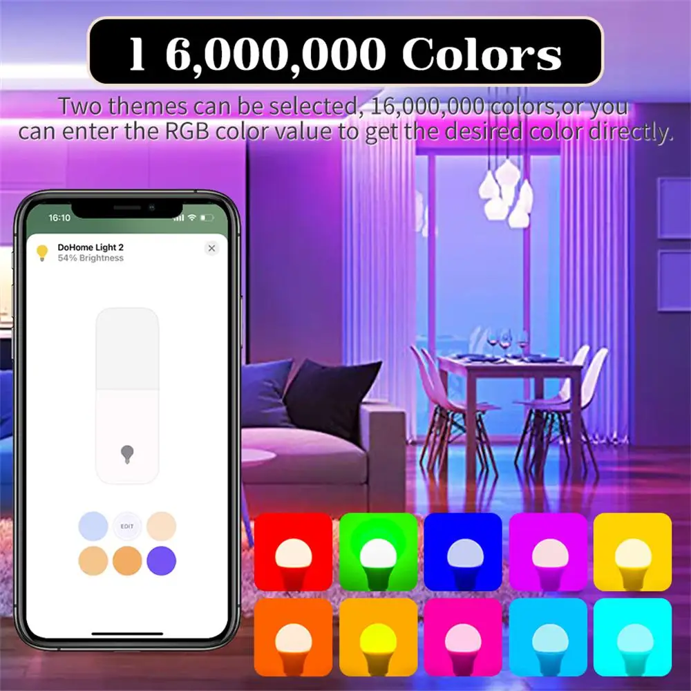 

Customizable Rgb Cw 15w Convenient Siri Voice Control Smart Home Integration Energy-saving Wifi Connection Hands-free Operation