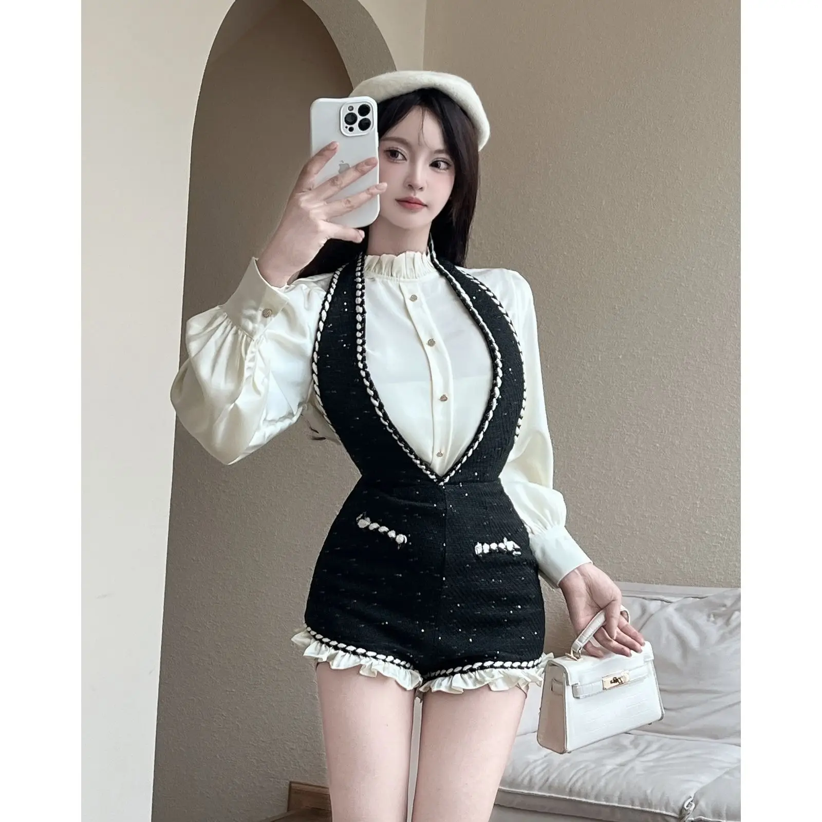 Комбинезон женский из двух предметов в Корейском стиле на раннюю весну