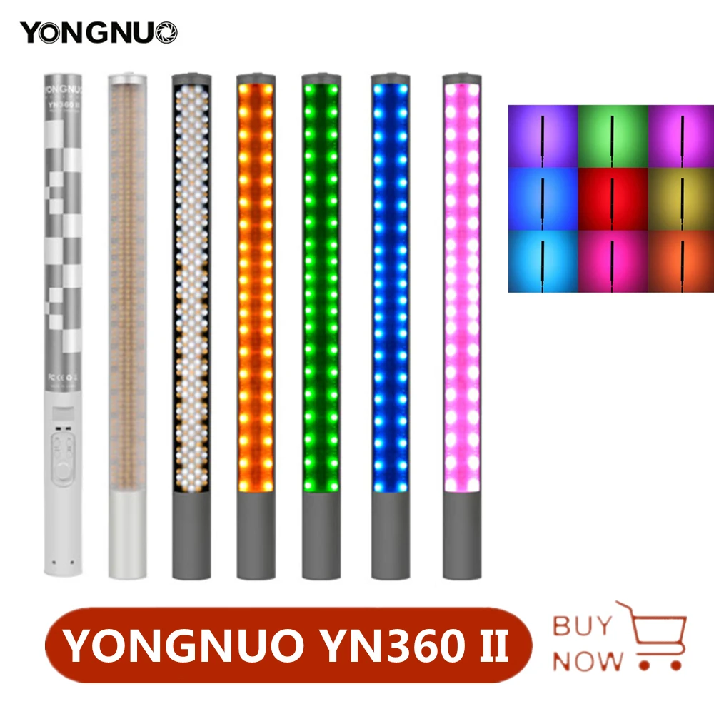 

Светодиодная лампа для видеосъемки YONGNUO YN360II YN360 II 3200k до 5500k RGB, ручной Ледогенератор со встроенной литиевой батареей 5200 мАч