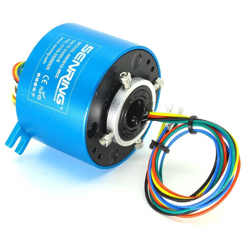 Industrial Grade Slip Ring Inner Diameter 12.7mm Outer Diameter 56mm 6121824 Way Hollow Shaft Collector Ring