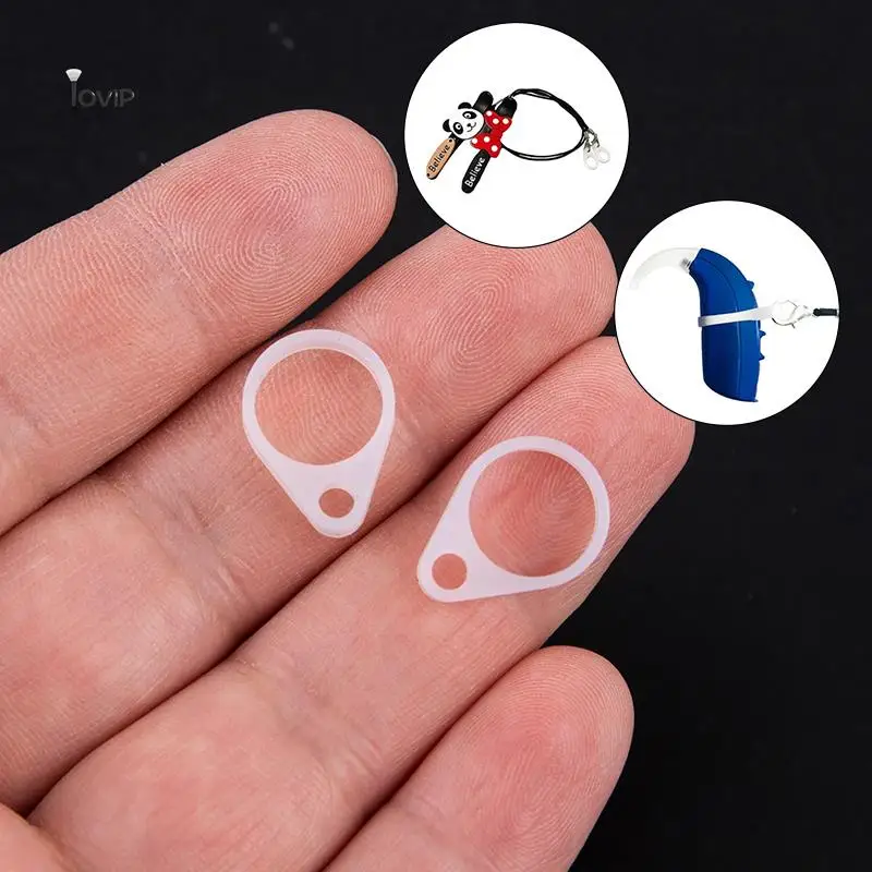 

2Pcs Silicone Loops for BTE Hearing Aid Clip Clips Three Size 11 mm 9 mm 7 mm