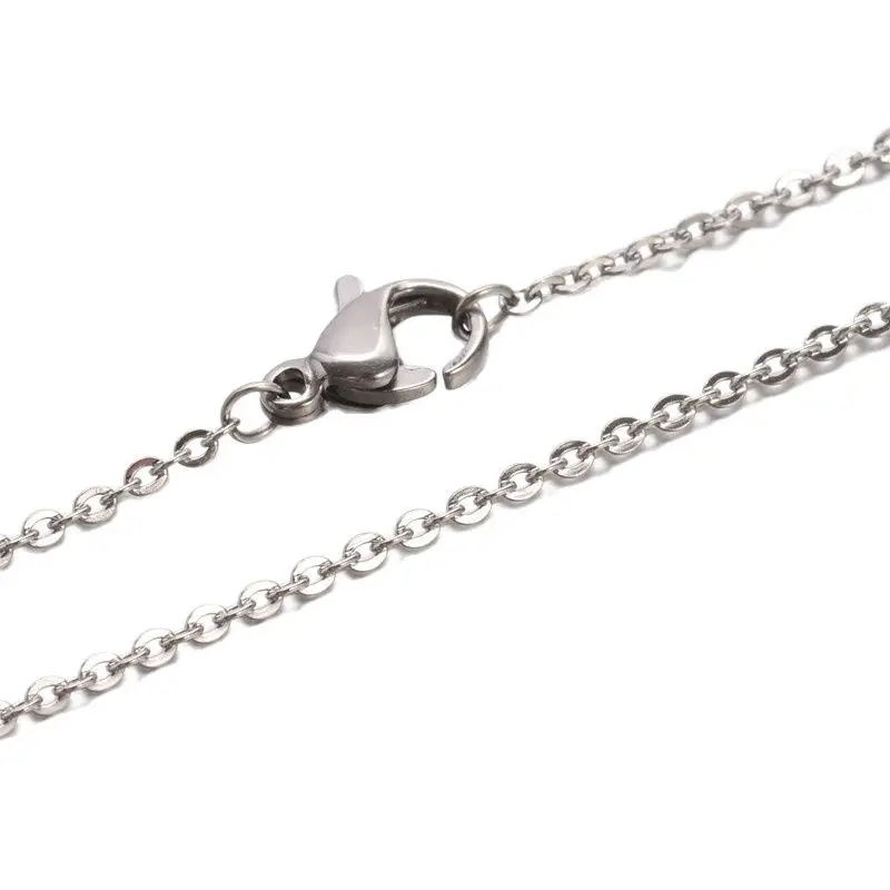 

12pcs Elegant Women's Accessory 304 Stainless Steel Cable Chain Necklaces For Women Wedding Party Gift Wholesale