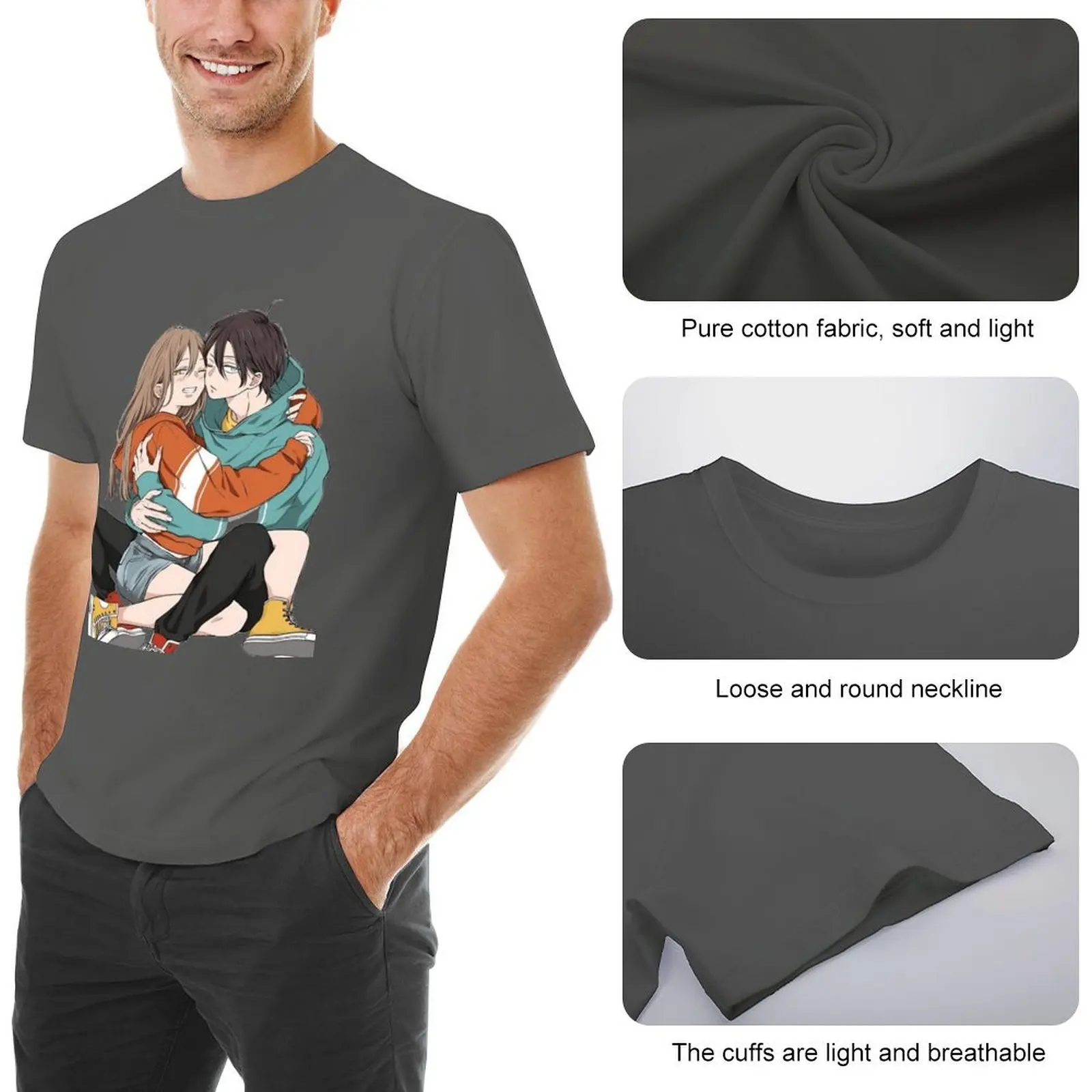 Футболка Yamada Kun To Lv 999 No Koi Wo Suru милая одежда негабаритная футболка с рисунком