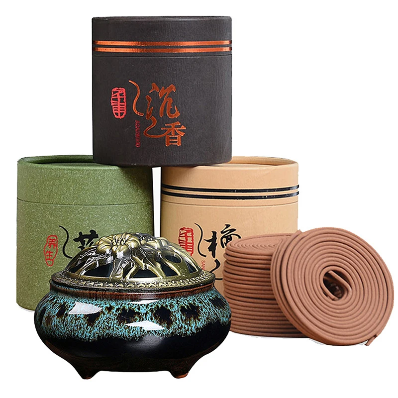 

40 plate/box Natural Coil Incense Coil Home Indoor Aromatherapy 4 Hours Sandalwood Incense Coil