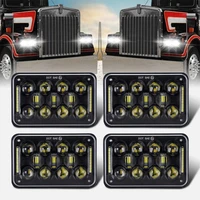 square 4x6 6000k led truck headlight waterproof drl hilow beam for ford mustang jeep replacement h4651 h4652 h4656 h4666
