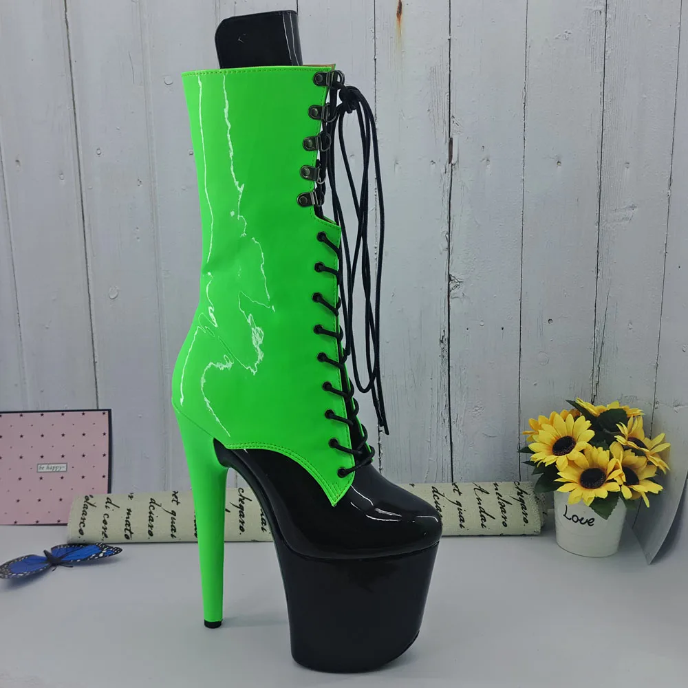 Leecabe Mixed color Upper Color 20CM/8Inch Women's Platform Sandals  party High Heels Shoes Pole Dance bootie