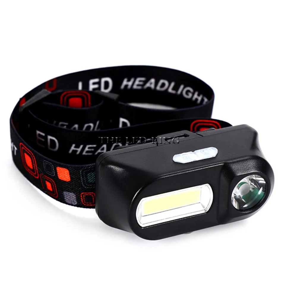 

BAIHUAN 6000lumens Led Headlamp 6 modes XPE+COB Headlight Head Torch Flashlight Head lamp by 18650 battery for Fishing Hunting