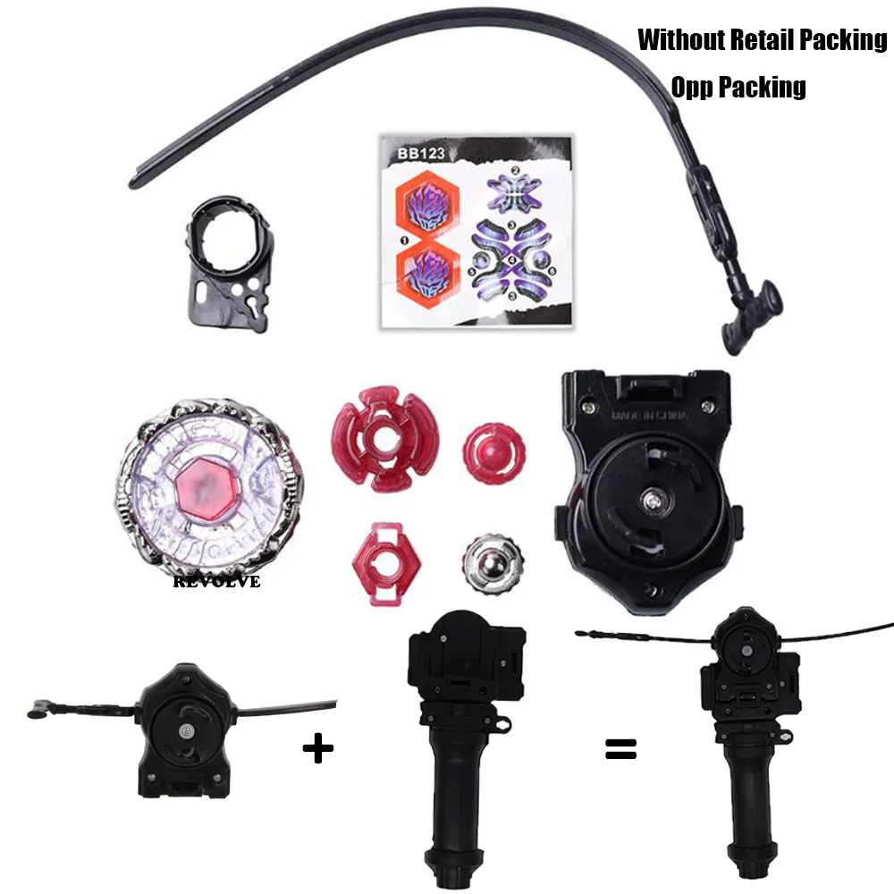 Старые B-X TOUPIE BURST BEYBLADEs METAL FUSION BB-122 4D DIABLO NEMESIS X:D с рукояткой + черная тяговая леска (art.: 3920d994db36f) - 3920d994db36f