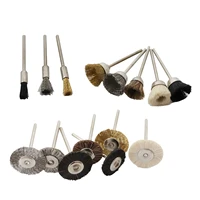 10pcs brush with handle grinding head round small polished jade carving brush wenplay walnut special brush electric