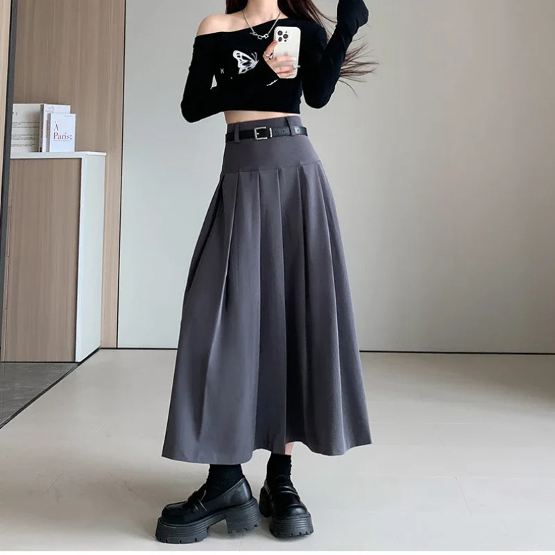 Женская кружевная юбка с высокой талией Офисная большие качели черная