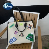disney mickey new fashion womens handbag luxury brand womens shoulder bag canvas large capacity personality trend tote bag