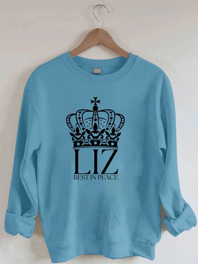 

Queen Rest In Peace Print Long Sleeve Sweatshirt