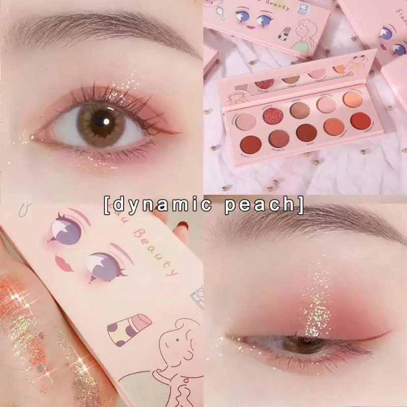 

10 Colors Matte Eyeshadow Palette Pearly Shimmer Shine Eye Shadow Palette Glitter Brighten Eye Makeup Pigments Shiny Cosmetic