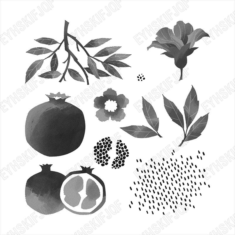 

Pomegranate Leaves Metal Cutting Dies Stamps Craft Embossing Make Paper Greeting Card Making Template Diy Handmade 2022 New