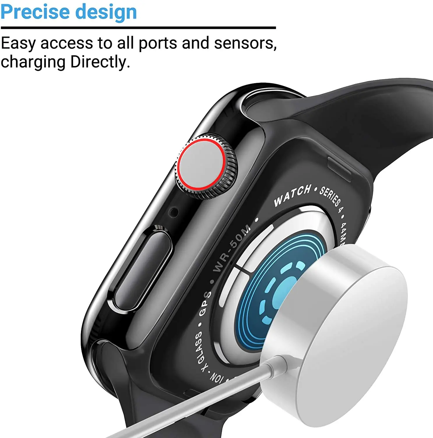 Фото Стекло и крышка для Apple Watch Φ 44 мм 40 мм 45 мм 41 мм 42 мм 38 мм, аксессуары с покрытием, защита экрана iWatch серии 9 8 6 5 3 se 7 №4