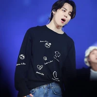 new kpop jimin concert permission to dance hoodie printing official same paragraph long sleeved short sleeve t shirt