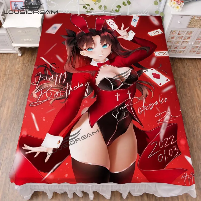 Fate Sexy кровать в стиле аниме льняная фланелевая мягкая простыня натяжная