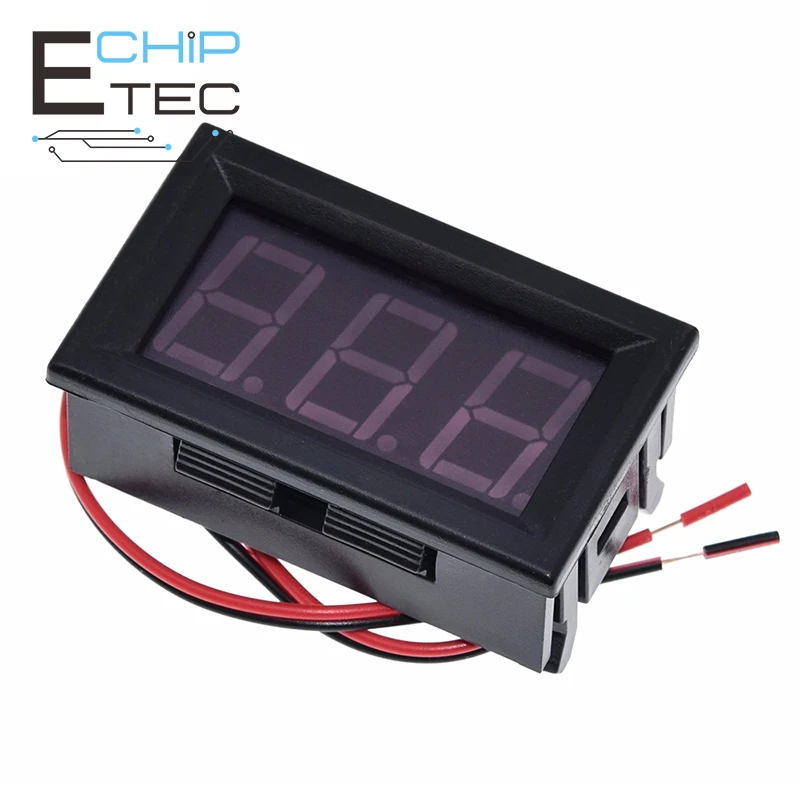 

Free Shipping AC 70-500V 0.56" LED Digital Voltmeter Meter Tool 2 Wire Red Green Blue Display 110V 220V DIY