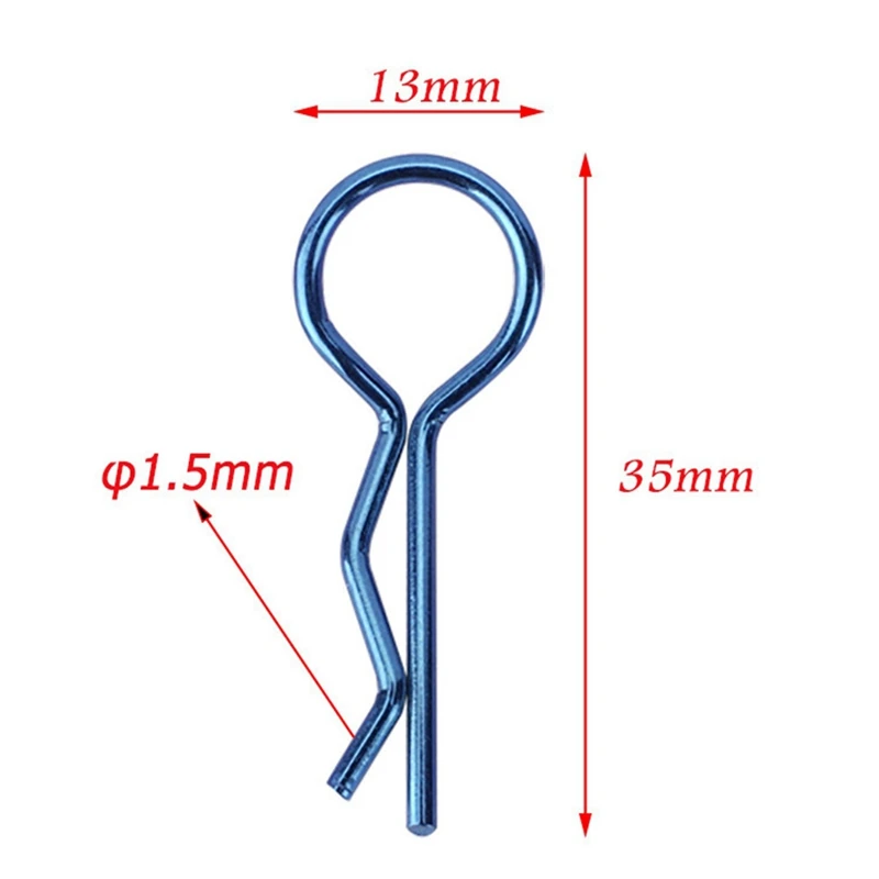 10PCS RC Car Shell Body Clips R Pin Buckles For Axial SCX6 Traxxas MAXX Arrma Kraton 1/5 1/6 1/7 1/8 Parts