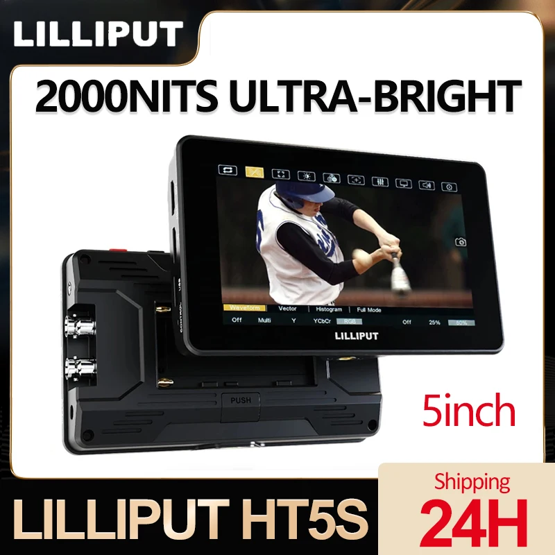 LILLIPUT HT5S 2000 Nits ультра яркий монитор 5,5 дюйма 4K 3D LUT сенсорный экран полевой монитор с 1920x108 0 LCD & 3G-SDI выход