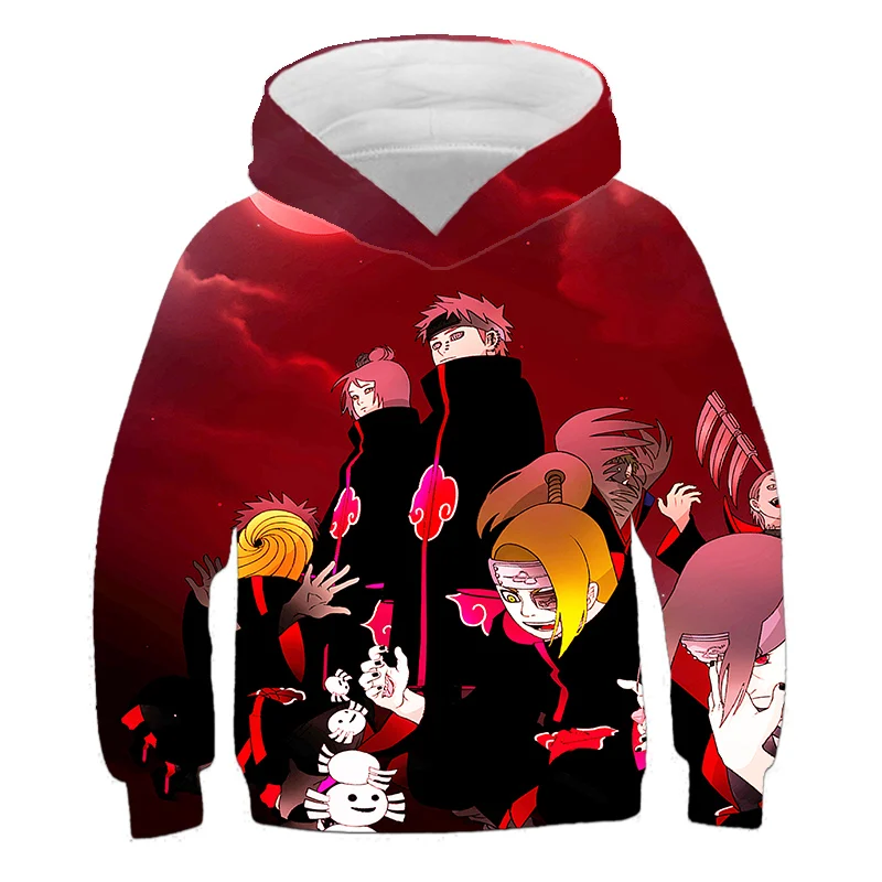 

2022 3d anime kids clothes narutos hoodies sweatshirts kakashi orochimaru sasuke boys baby toddler clothes boy hoodies