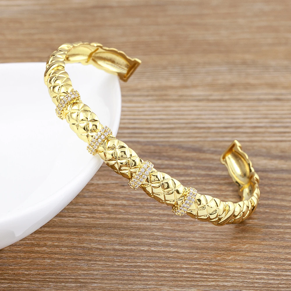 Nidin Лидер продаж Модный позолоченный Открытый браслет ювелирные изделия для