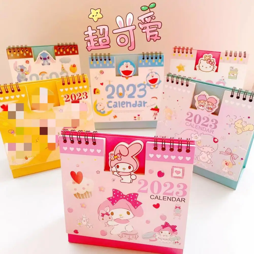 

Kawaii Sanriod Anime Hobby Kitty My Melody Little Twin Star 2023 Desktop Desk Calendar Diary Small Calendar Weekly Calendar