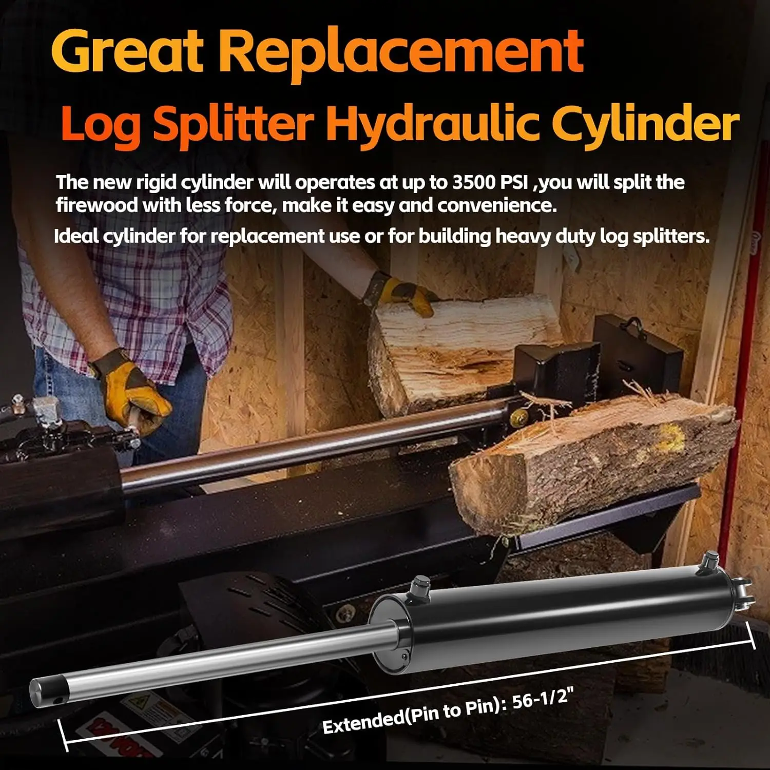 Гидравлический сплиттер MX цилиндр 4 5 дюйма отверстие x 24 ход 1 75 стержень