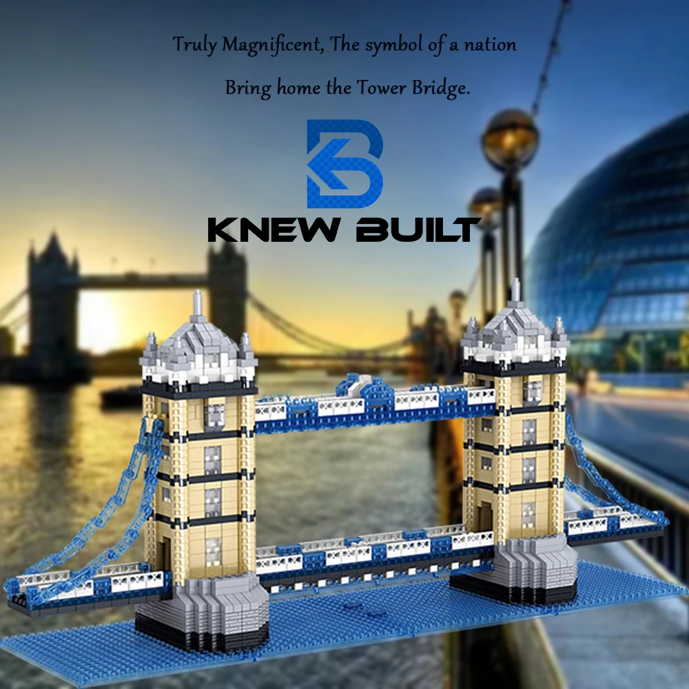 Конструктор светодиодный Мост башни миниатюрный конструктор для взрослых