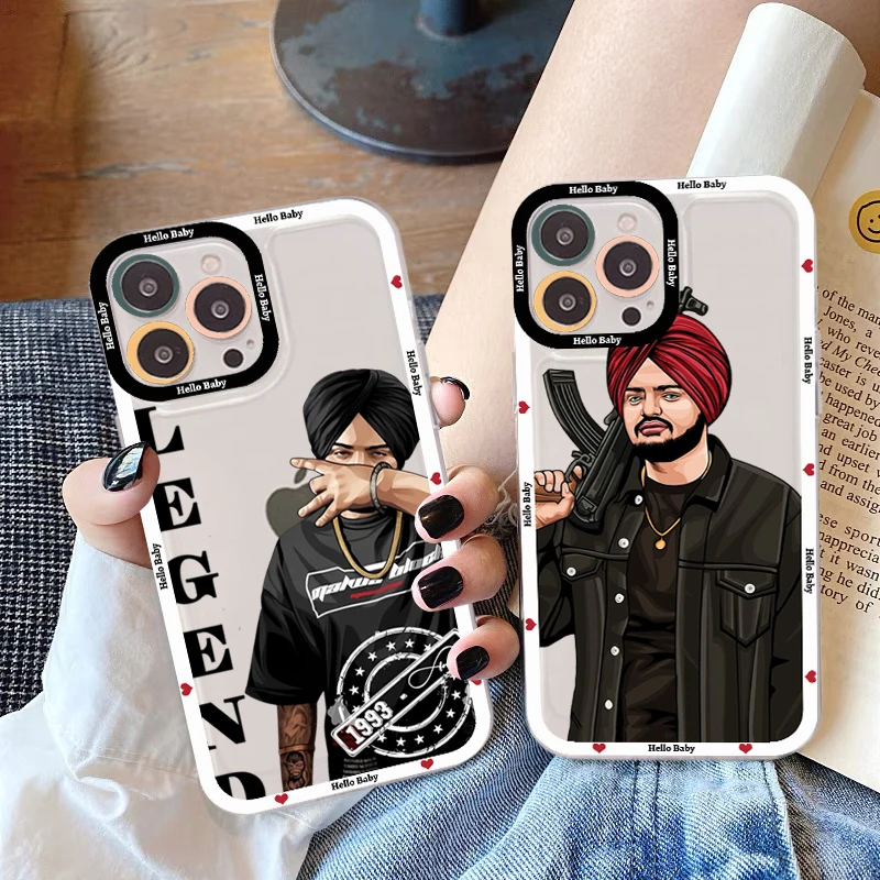 

Indian Rapper Sidhu Moose Wala Phone Case For iPhone 11 12 13 14 Mini Pro Max XR X XS TPU Clear Case For 8 7 6 Plus SE 2020