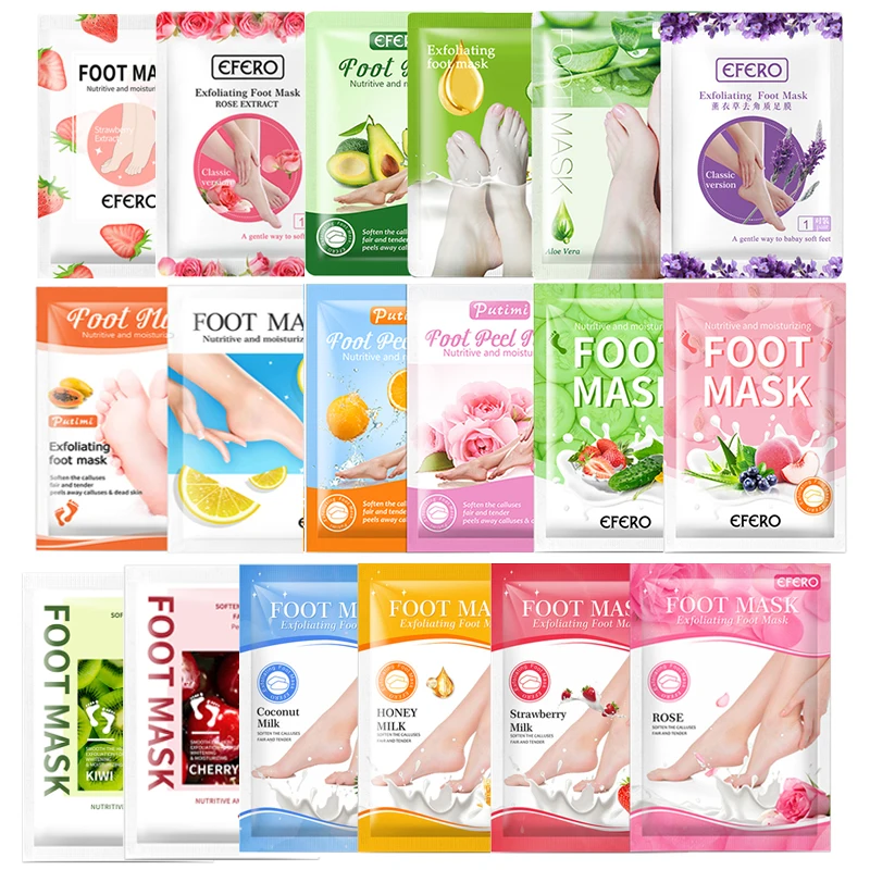 

Exfoliating Foot Mask Peel Cuticle Moisturizing Whitening Feet Peeling Mask Foot Patches Remove Dead Skin Socks for Pedicure