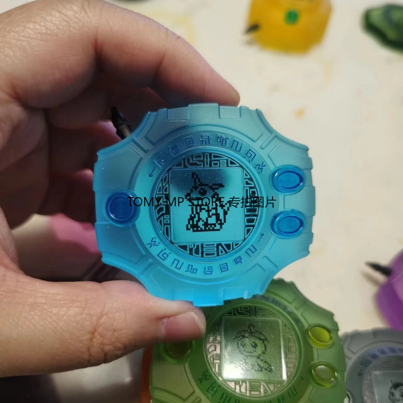 Фото Digimon Digivice Agumon Garurumon Mochimon graymon Evolver, Прозрачная мягкая клейкая фигурка, модель, игрушки №5
