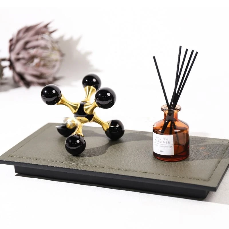 Европейский стиль роскошная кожа искусственная современный мягкий поднос для