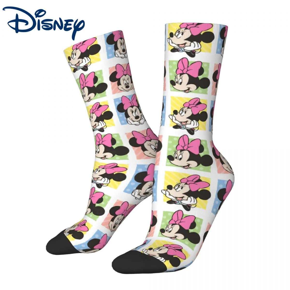 

Winter Warm Hip-hop Unisex Mickey Minnie Mouse Cartoon Socks Disney Sweat Absorbing Football Socks